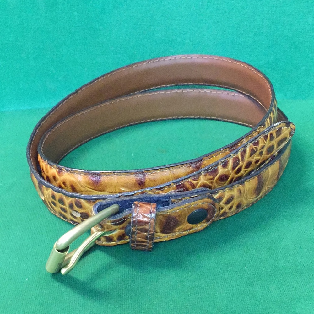 Leather Belt /Brass Buckle Small